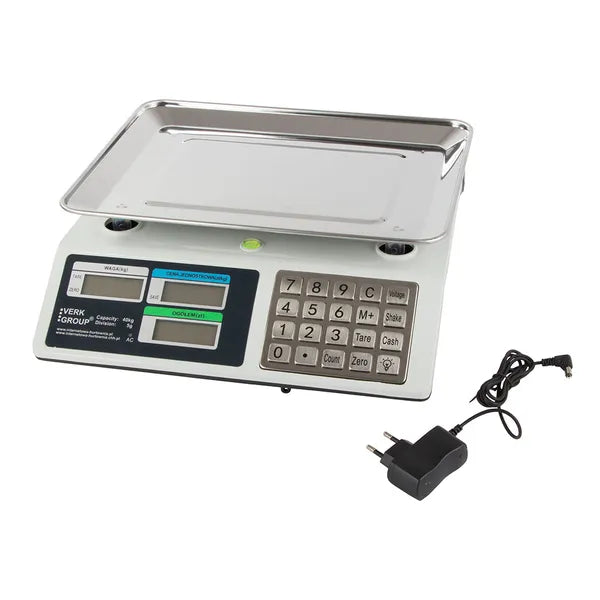 Elektronikus bolti számoló mérleg 40 kg, akkumulátoros, vízálló