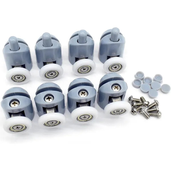 Zuhanykabin görgő készlet, univerzális, 8 db, 22 mm, 4–6 mm üveghez