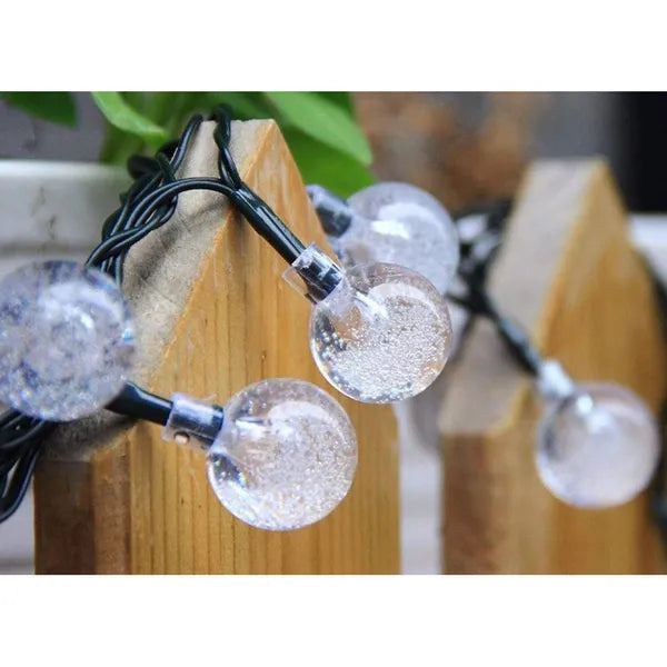 Napelemes kültéri fényfüzér, 20 színes LED, 4,5 m, IP65