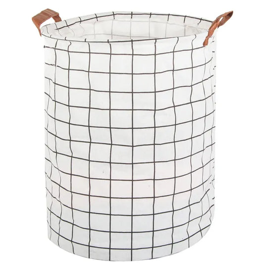 Összecsukható XL szennyes-/játéktároló kosár, 45 l, fogantyús, fekete