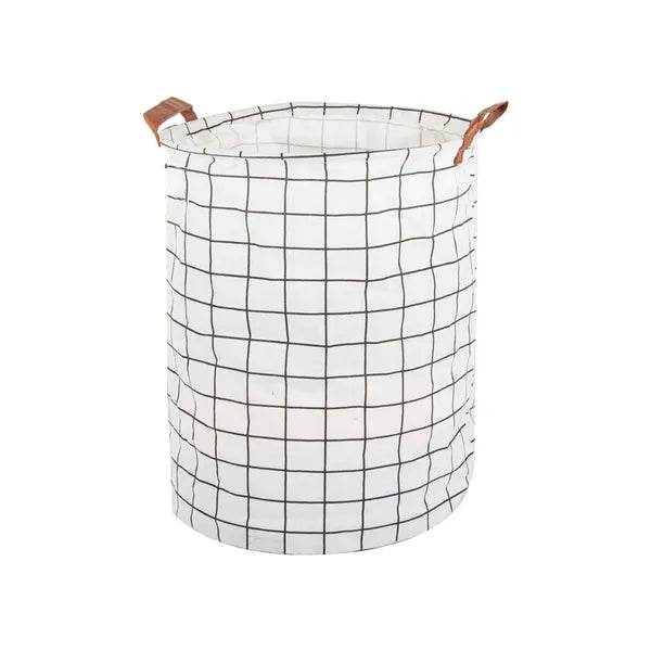 Összecsukható XL szennyes-/játéktároló kosár, 45 l, fogantyús, fekete