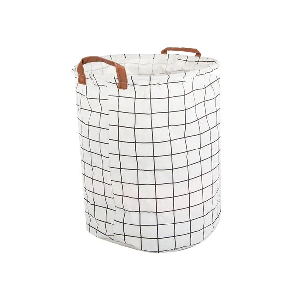 Összecsukható XL szennyes-/játéktároló kosár, 45 l, fogantyús, fekete