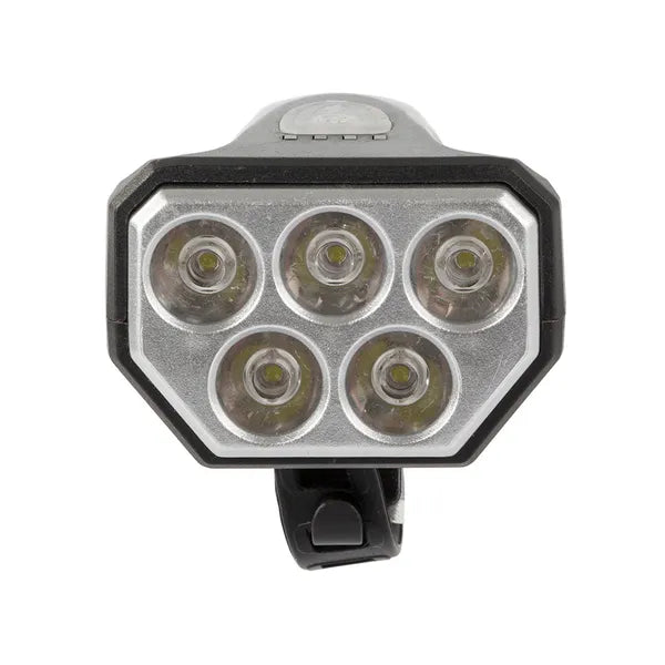 Első kerékpár lámpa 5 LED, USB-tölthető, IPX4 vízálló