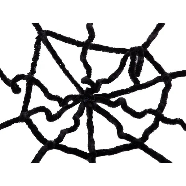Mű pókháló dekoráció, fekete, 90×90 cm – Halloween partyhoz