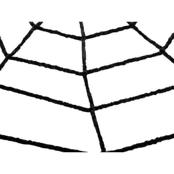 Mű pókháló dekoráció, fekete, 90×90 cm – Halloween partyhoz