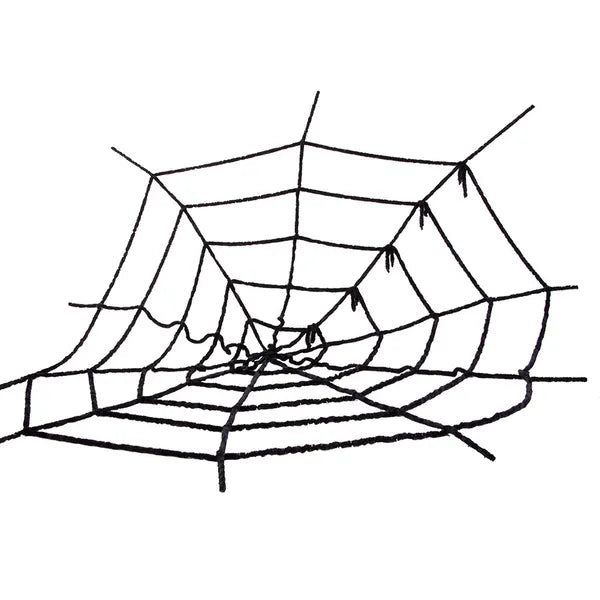 Mű pókháló dekoráció, fekete, 90×90 cm – Halloween partyhoz