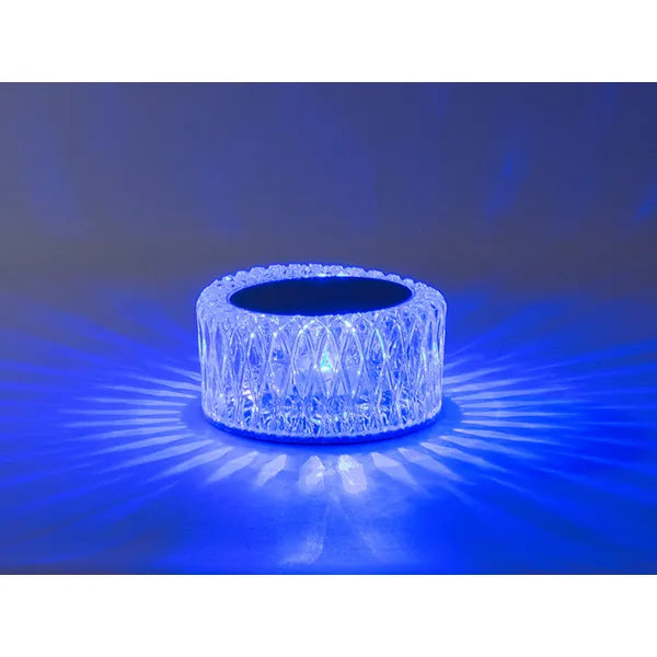 Kristályhatású LED RGB asztali lámpa, USB-töltés, távirányítóval