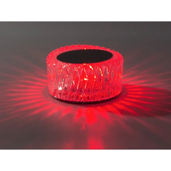 Kristályhatású LED RGB asztali lámpa, USB-töltés, távirányítóval