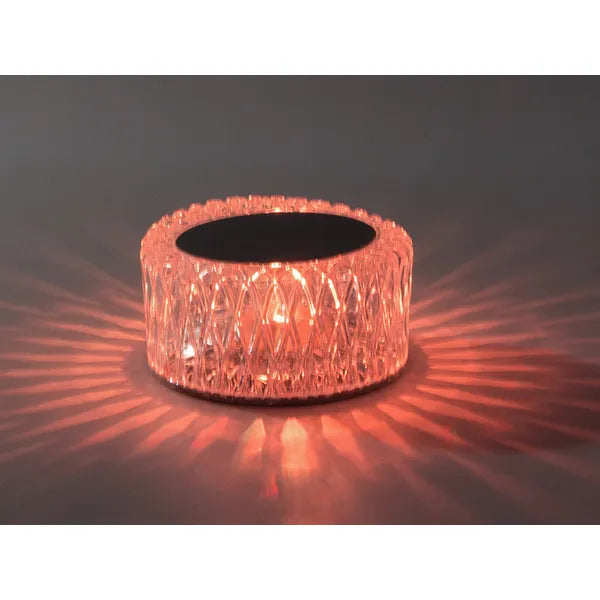 Kristályhatású LED RGB asztali lámpa, USB-töltés, távirányítóval