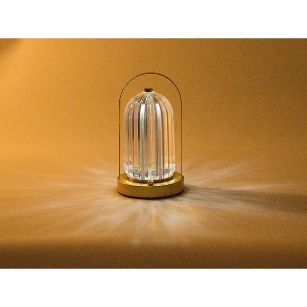 Kristályhatású LED éjjeli asztali lámpa, USB-akkus, érintős, 3 fényárnyalat