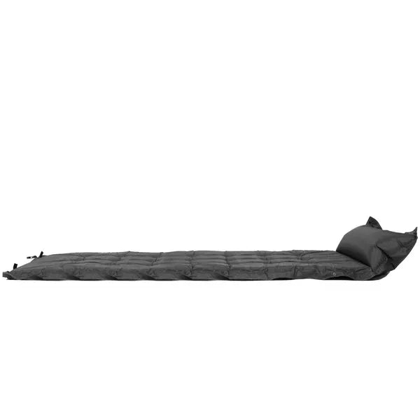 Önfelfújó piknik- és kemping matrac, antracit, 188×66×5 cm, 1,5 kg