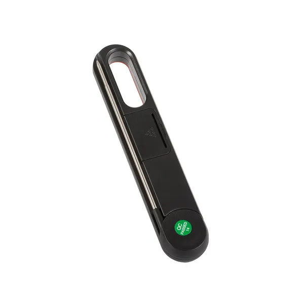 Digitális LCD maghőmérő, behajtható inox szonda, -50–300 °C, fekete