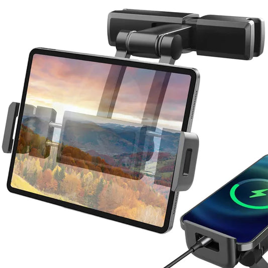 Autós fejtámlára szerelhető univerzális tablet- és mobiltartó, 11,5–20,5 cm