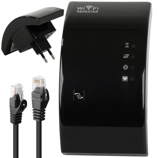 Wi-Fi jelismétlő 300 Mbps, 2,4 GHz, WPS, beépített antenna, AP/router mód