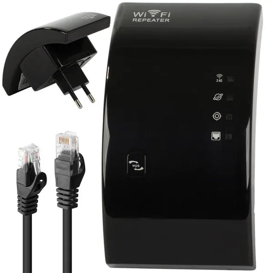 Wi-Fi jelismétlő 300 Mbps, 2,4 GHz, WPS, beépített antenna, AP/router mód