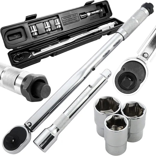 Nyomatékkulcs készlet 1/2″ 40-210 Nm, 3 dugókulcs (17/19/21 mm) hordtáskával