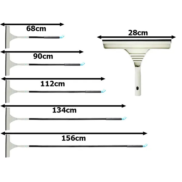 Mikroszálas teleszkópos ablaktisztító lehúzóval, 68–156 cm