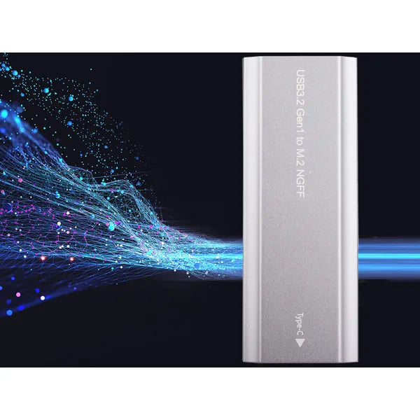M.2 SATA NGFF SSD ház USB 3.1 Type-C, 2230-2280 mm, ezüst