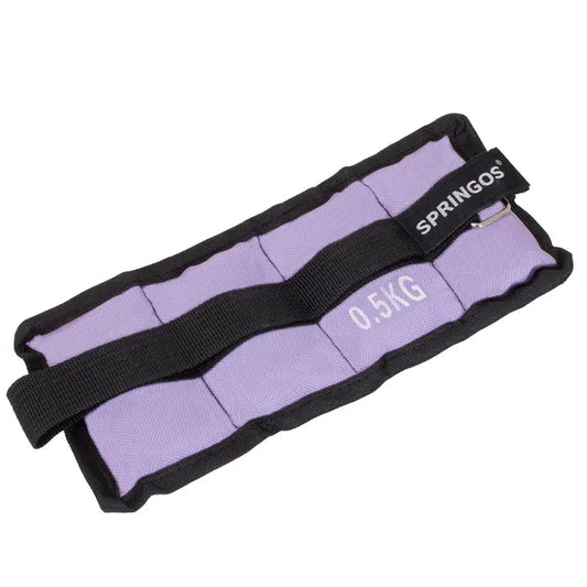 Boka- és csuklósúly pár 2 x 0,5 kg, tépőzáras, lila