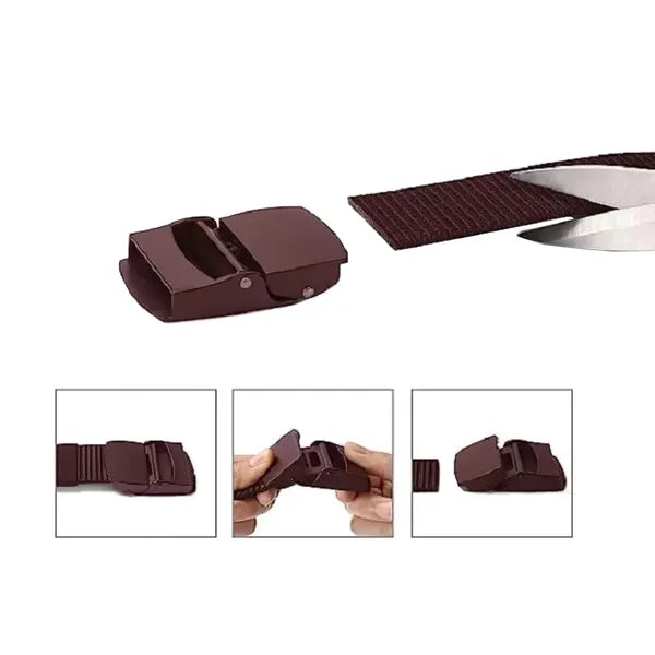 Barna taktikai öv műanyag csattal, állítható 120×3,7 cm poliészter
