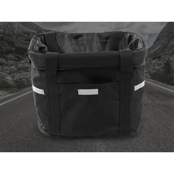 Levehető első kerékpár kosár click rendszerrel, 6 kg, 32×22×25 cm, fekete