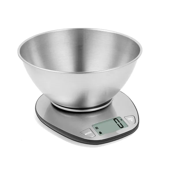 Digitális konyhai mérleg 5kg/1g pontossággal, rozsdamentes tál
