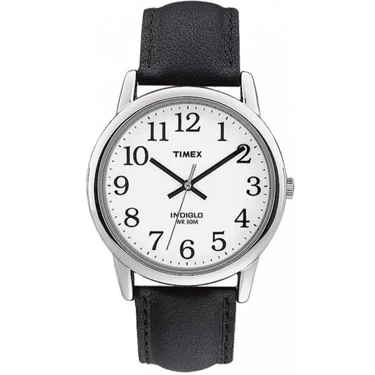 Timex Easy Reader férfi karóra, 38 mm, bőrszíj, kék számlap
