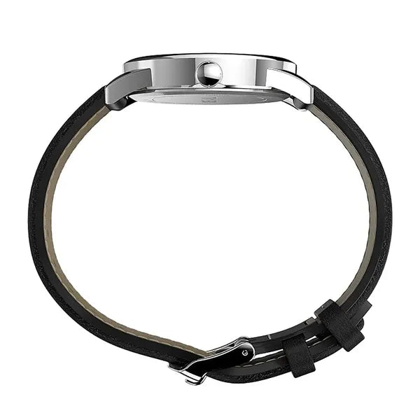 Timex Easy Reader férfi karóra, 38 mm, bőrszíj, kék számlap
