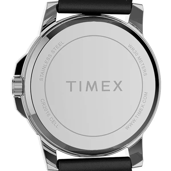 Timex Easy Reader férfi karóra, 38 mm, bőrszíj, kék számlap