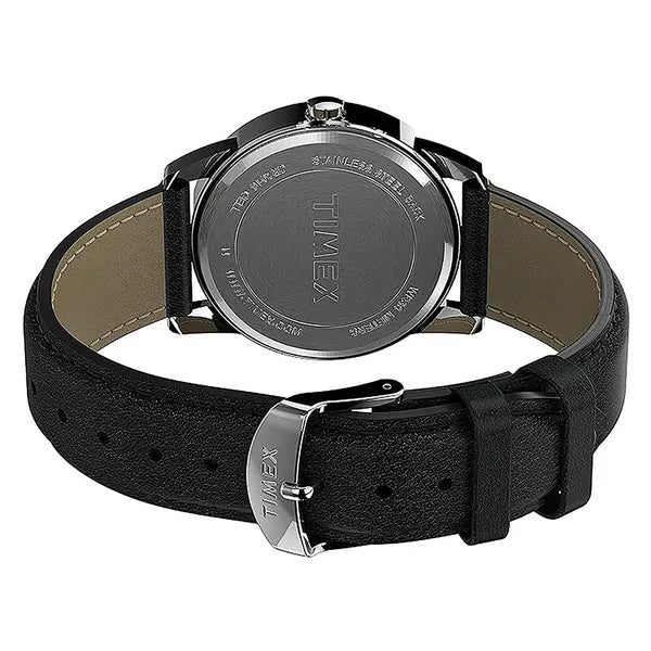 Timex Easy Reader férfi karóra, 38 mm, bőrszíj, kék számlap