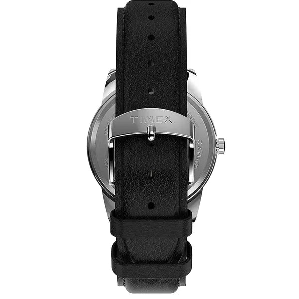 Timex Easy Reader férfi karóra, 38 mm, bőrszíj, kék számlap