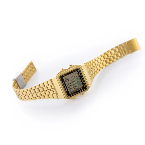 Casio Vintage A500WGA-1 férfi arany digitális karóra, rozsdamentes, WR30