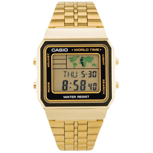 Casio Vintage A500WGA-1 férfi arany digitális karóra, rozsdamentes, WR30