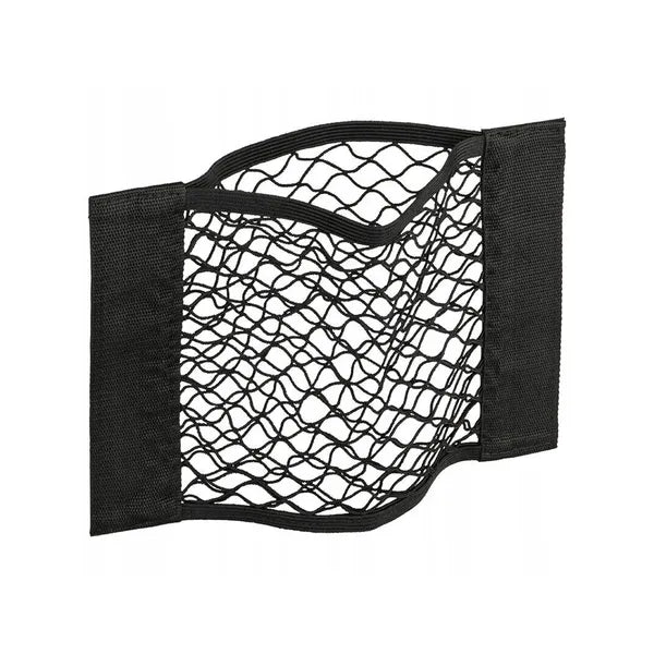 Csomagtartó hálós rendszerező, tépőzáras rögzítés, 25×25 cm, fekete