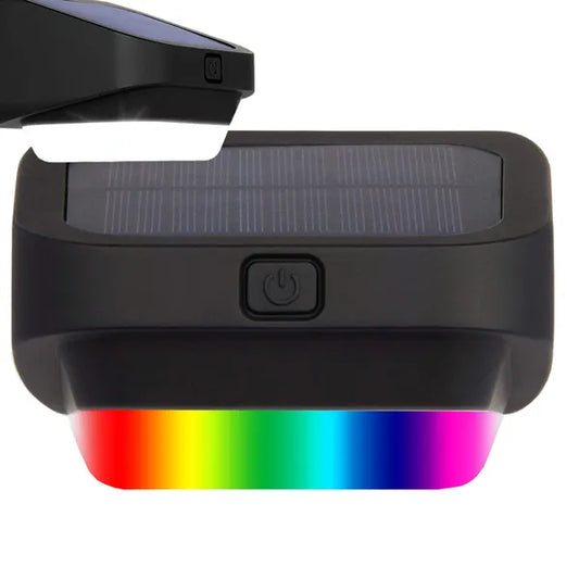 Napelemes RGB LED kültéri lámpa lépcsőre, teraszra, alkonykapcsolóval