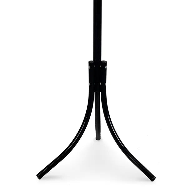 Álló kabáttartó 16 akasztóval fekete fém 185 cm ModernHome