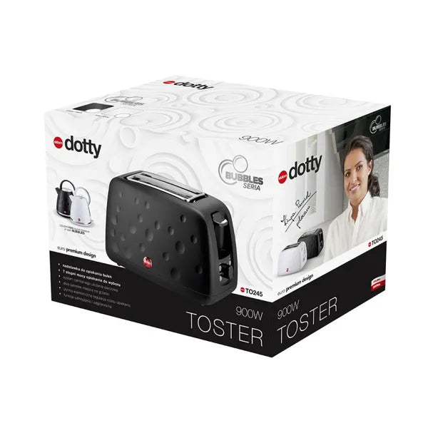 Eldom Dotty TO245 kenyérpirító, 900 W, 7 fokozat, dupla széles nyílás, fekete