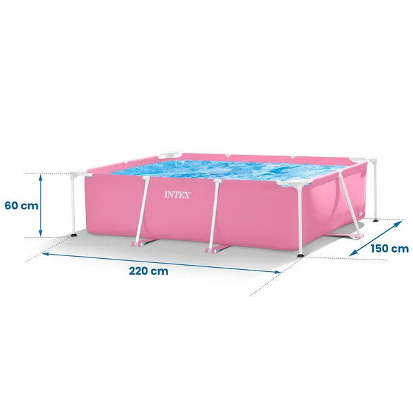 Intex fémvázas családi medence 220x150x60 cm, 1662 l, háromrétegű PVC