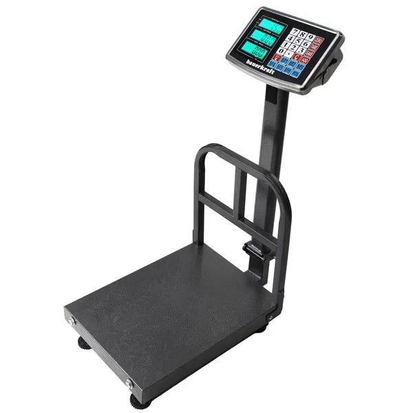 Raktári platformmérleg 200 kg-ig, LCD kijelző, rozsdamentes, akkumulátoros