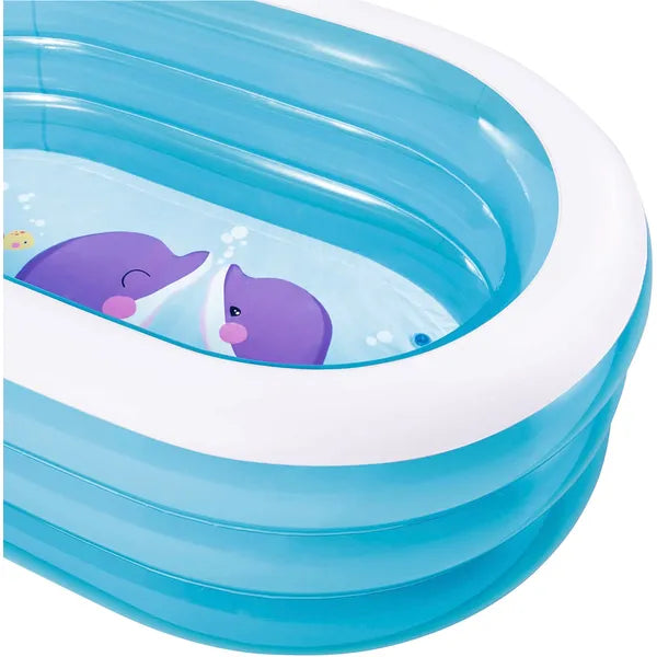 Intex felfújható ovális gyermekmedence 163×109×46 cm, 230 l, 3 gyűrűs PVC