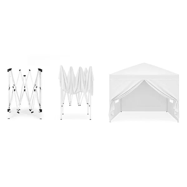 Kerti pavilon pop-up sátor 3×3 m, automata nyitás, 4 oldalfal