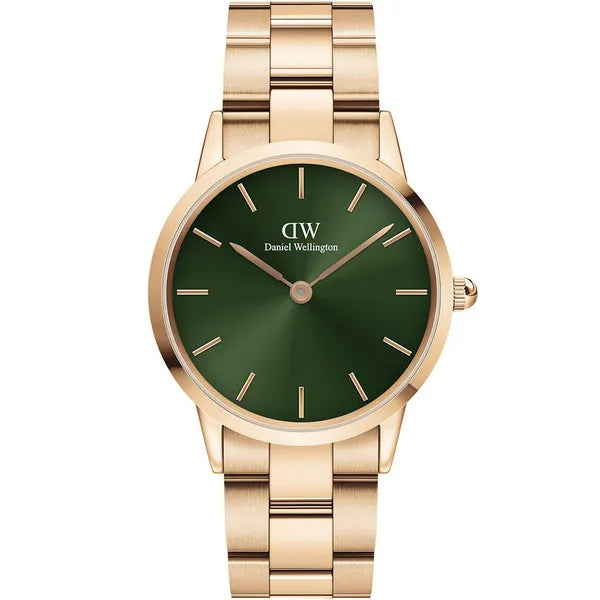 Daniel Wellington Iconic Emerald női karóra 28 mm rozéarany/zöld, acél