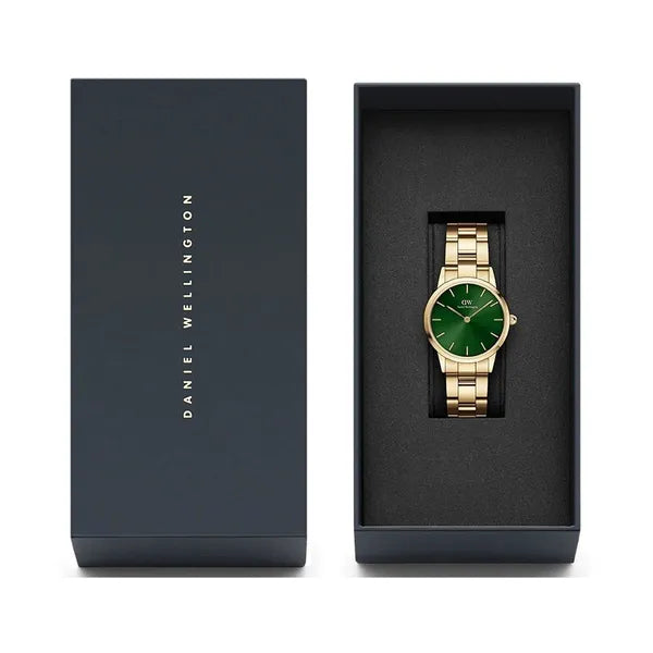 Daniel Wellington Iconic Emerald női karóra 28 mm rozéarany/zöld, acél