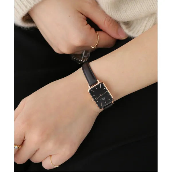 Daniel Wellington Quadro Pressed Sheffield női karóra, rozéarany, 20 mm
