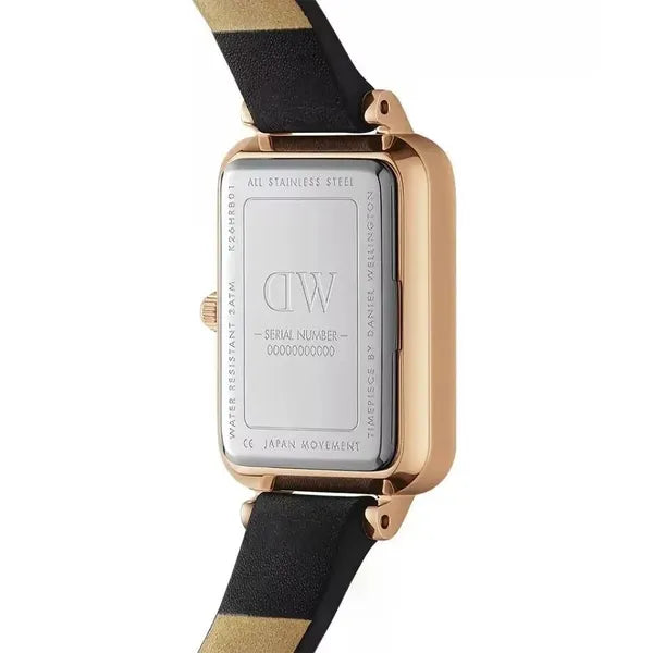 Daniel Wellington Quadro Pressed Sheffield női karóra, rozéarany, 20 mm