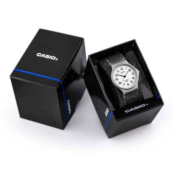 Casio női karóra MQ-24S-7BEF, kvarc, 36 mm, fehér, WR30