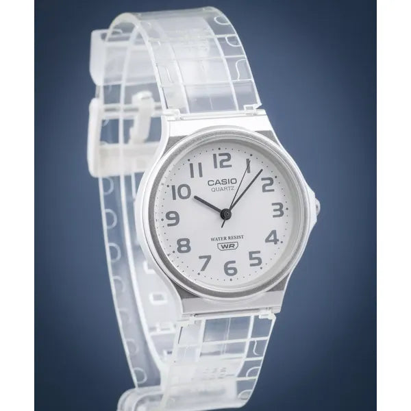 Casio női karóra MQ-24S-7BEF, kvarc, 36 mm, fehér, WR30