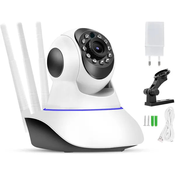 Forgatható HD WiFi IP kamera beltéri, éjjellátó, mozgásérzékelő, kétirányú hang