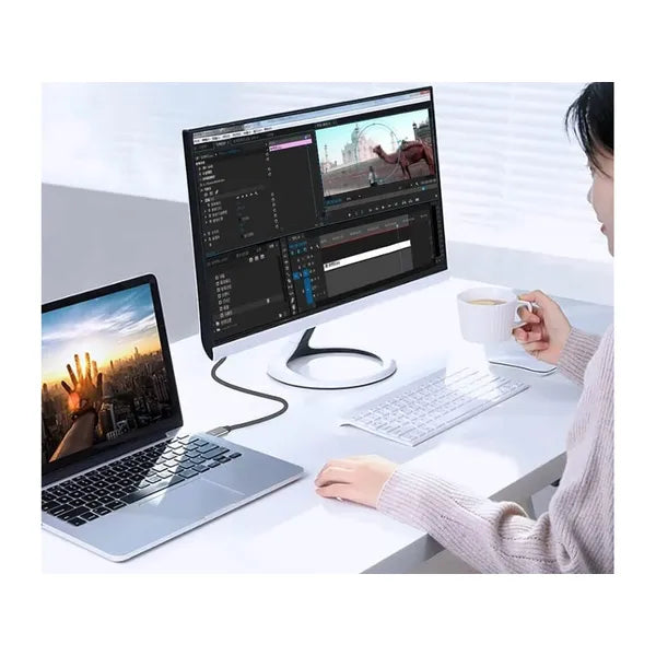 USB-C–DisplayPort 1.4 kábel, 8K60Hz, 1,8 m, aranyozott csatlakozó