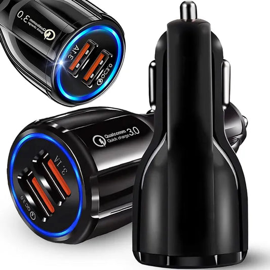 Autótöltő szivargyújtó aljzathoz 2xUSB QUICKCHARGE 3.0 FAST